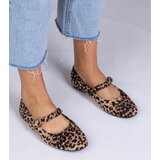 Gemre Leopard ballerinas with studs and buckle Salos | Shoptok.si