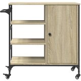  Kuhinjska kolica boja hrasta 87,5x38,5x84,5cm konstruirano drvo Smeđa | Shoptok.si