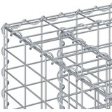  Gabionski uzdignuti krevet Srebrno 90 x 50 x 150 cm - 90 x 50 x 150 cm | shoptok.hr