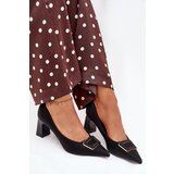 Boto Heels with decorative buckle black Seriva | shoptok.hr