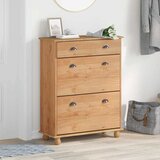  Ormar za cipele ASKIM Smeđa 85 x 35 x 108 cm Čvrsto borovo drvo | Eponuda.com