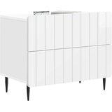  Noćni ormar s ladicama Bijela visokog sjaja 62 x 34,5 x 49,5 cm | Eponuda.com