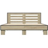  Posteljni okvir sonoma hrast 150x200 cm inž. les in kovina, (21166040) | Shoptok.si