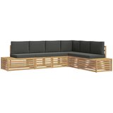  Set vanjskih sofa s jastukom 6 Komad Bijela i antracit | Eponuda.com