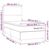  Krevet box spring s madracem LED crni 100x200 cm od tkanine | shoptok.hr
