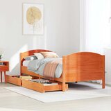Maison Chic Posteljni okvir - Enojna postelja - Postelja za odrasle brez vzmetnice voščeno rjav 90x200 cm borovina-J8208, (21759465) | Shoptok.si