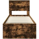  Krevetna konstrukcija s uzglavljem Dimljeni hrast 75 x 190 cm | shoptok.hr