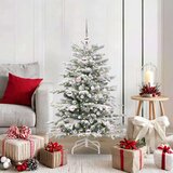 vidaXL Umjetno božićno drvce s nogom Bijelo 120 cm PE i PVC | shoptok.hr