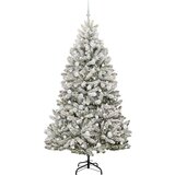 vidaXL Umjetno božićno drvce Zelena i bijela 210 cm PVC i metal | shoptok.hr