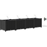  Vrtna saksija 4 pcs Crna 160 x 40 x 37,5 cm Plastika | Eponuda.ba