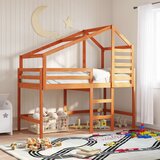 Krevet na kat Vosak Smeđa 90 x 190 cm Masivna borovina | shoptok.hr