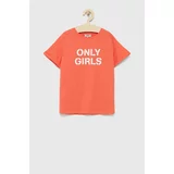 Kids Only Dječja pamučna majica kratkih rukava boja: narančasta