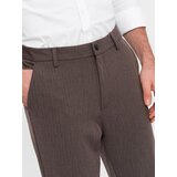 Ombre Men's chino pants with elastic waistband SLIM FIT - chocolate | Eponuda.ba
