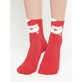 Yups Socks with Santa Claus application red Cene