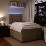 Box spring krevet s madracem svjetlosivi 120x200 cm baršunasti | shoptok.hr
