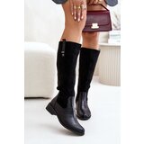 Boto PE2 Women's Warm Knee-High Boots With Zipper Black Ivasira Cijene