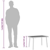  Vrtni stolić za kavu pravokutni crni 60x40x37 cm poliratan | shoptok.hr