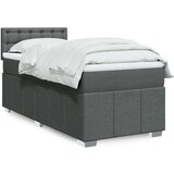 vidaXL Box spring postelja z vzmetnico temno siva 80x200 cm blago | Shoptok.si