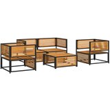  5-dijelna set vrtnih sofa od masivnog drva bagrema s jastucima | Eponuda.com