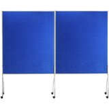 Maul Stena za moderiranje, premična, VxŠxG 1950 x 1200 x 680 mm, tekstilna prevleka, modre barve | Shoptok.si