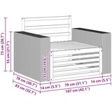  Srednji zunanji kavč Naravna, (5000272651) | Shoptok.si