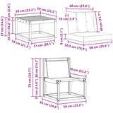  Set vanjskih sofa 5 kom. Prirodna i crna | shoptok.hr