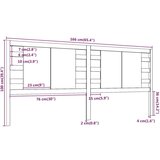  Uzglavlje sivo 166 x 4 x 100 cm od masivne borovine | shoptok.hr