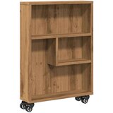 vidaXL Uska kolica za pohranu boja hrasta 48x13x68cm konstruirano drvo | shoptok.hr