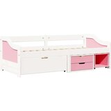 vidaXL Dnevni krevet s 3 ladice bez madraca IRUN bijelo&roza 90x200 cm | shoptok.hr