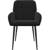  Trpezarijske stolice 4 pcs Baršun Crna 57 x 50 x 85 cm | shoptok.hr