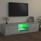TV ormarić s LED svjetlima siva boja betona 140 x 40 x 36 cm | Eponuda.ba