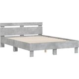  Okvir kreveta s uzglavljem LED siva boja betona 120x190 cm | Eponuda.com