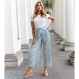 UR/CEO Green pleated floral pants Macognano | shoptok.hr
