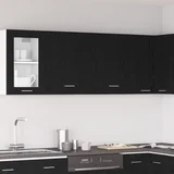 vidaXL Kuhinjska omara Set 2 Črna hrast Inženirski les 50 x 31 x 60 cm