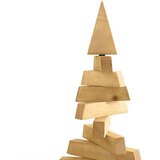 vidaXL Božićna drvca s stalakom Smeđa 210 cm Masivna borovina | shoptok.hr