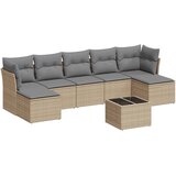 Maison Chic Seti vrtnega pohištva - Vrtna garnitura - Vrtni pohištvo set 8-delna z blazinami bež poli ratan, (21800313) | Shoptok.si