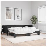 vidaXL Izvlečna dnevna postelja z vzmetnicami črna 90x190 cm Cene