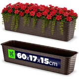 KADAX Balkonski lonec 60 cm, cvetlični lonec, balkonski rjav, (5000352877) | Shoptok.si