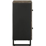  Komoda crna 60x33x75 cm Puno drvo Mango | shoptok.hr