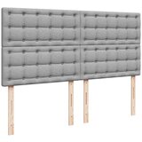 vidaXL Krevet s oprugama i madracem svjetlosivi 200 x 200cm od tkanine | shoptok.hr