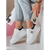 DStreet Sneakersy damskie na platformie KITNOT biało-czarne | Shoptok.si