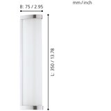 Eglo gita 2 zidna/1, led, 8,3w, 900lm, d350, ip44, hrom/bela DED9MZE | Eponuda.com