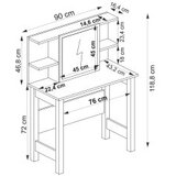 Hanah home sto za šminkanje julia anthracite | ePonuda.com