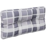  Jastuci za palete 2 kom sivi karirani od tkanine Šarena 70 x 70 x 12 cm | Shoptok.si