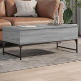  Stolić za kavu siva boja hrasta 100x50x40 cm od drva i metala Cijene
