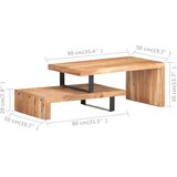  2-dijelni set stolića za kavu od masivnog bagremovog drva | shoptok.hr
