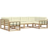  Set vanjskih sofa 6 kom. Bijela i krem 325 x 168,5 x 73 cm | shoptok.hr