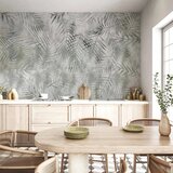  Foto tapeta - Minimalist landscape - nature motif with grey exotic leaves 350x256 | shoptok.hr