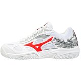 Mizuno Breakshot 3 CC White/IgnititonRed EUR 32.5 Junior Tennis Shoes | ePonuda.com