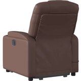 vidaXL Masažni naslonjač na podizanje od umjetne kože smeđa | shoptok.hr